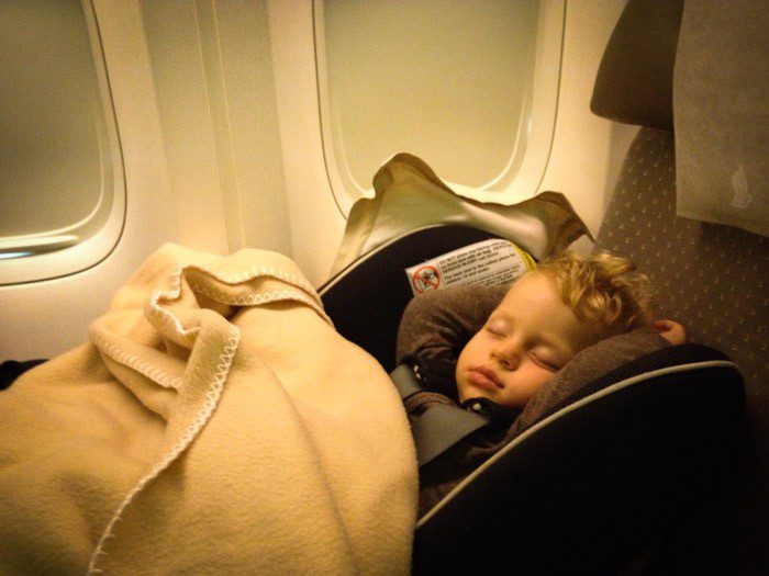 Sleeping Toddler on the flight