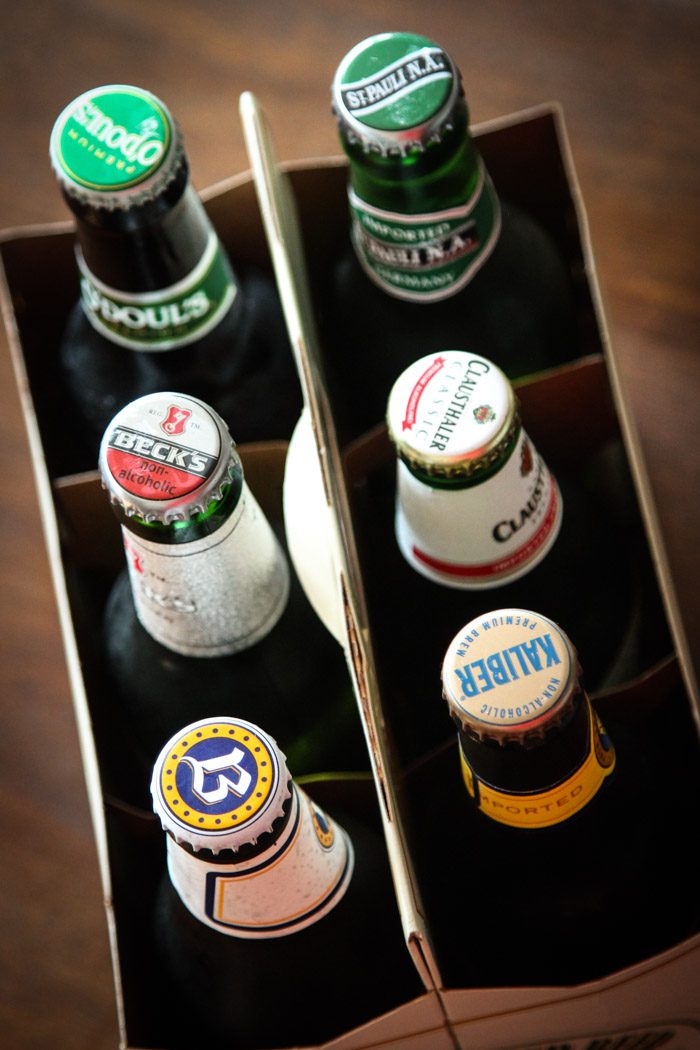 six pack of non alcoholic beer