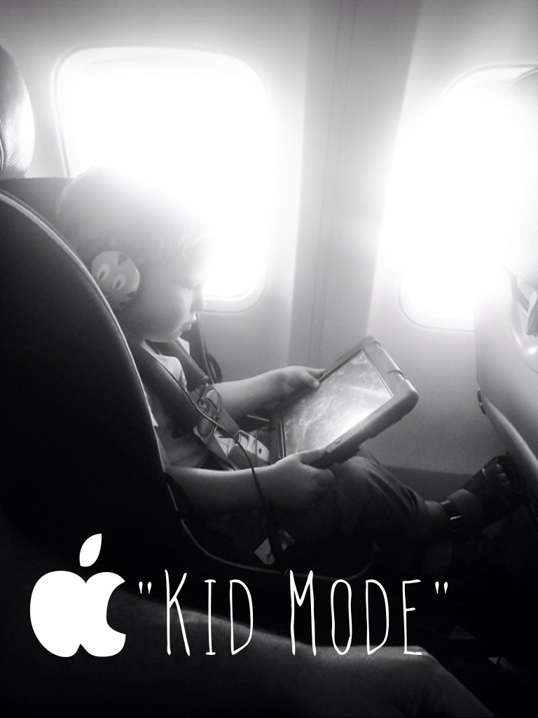 Toddler on Ipad on the Plane