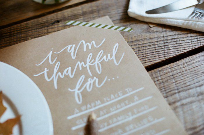Giving Thanks Easy DIY Placemat
