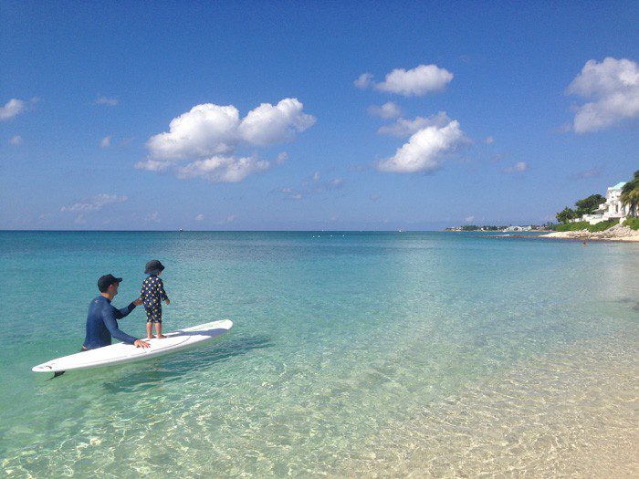 Paddle boarding at Grand Cayman